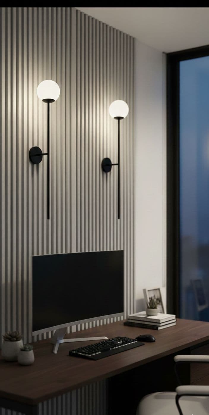 ASTRO ORB single Wall Light in Froasted Globe & matt black finish