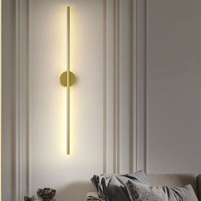 Modern Golden LED Wall Light - Artistic Round Base Warm White Lamp for Bedroom & Living Room (3000K)